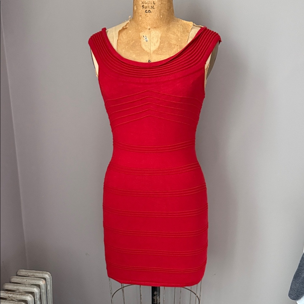 NWOT Forever 21 Red Ribbed Bodycon Mini Dress